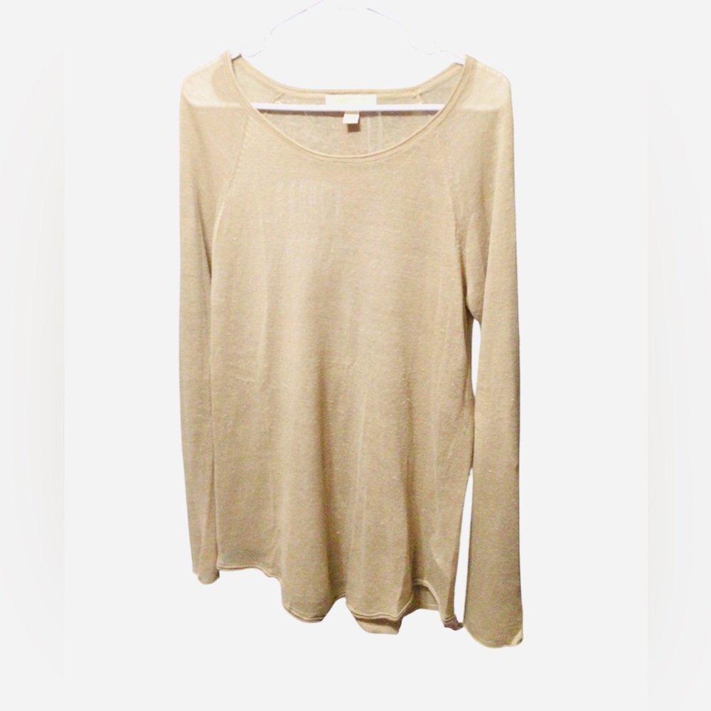 Michael Kors Light Tan Long Sleeve Top
